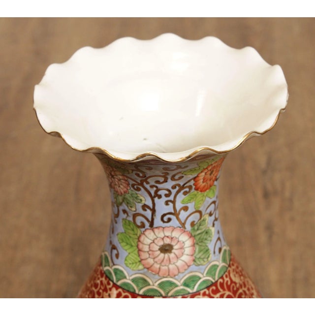 Vintage Asian Porcelain Vase For Sale - Image 9 of 13