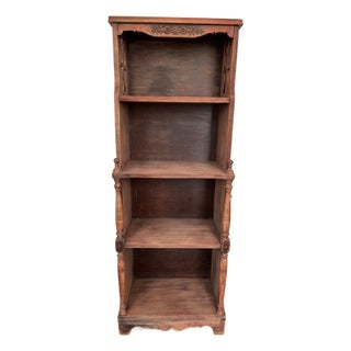 Antique Petite Mahogany 4 Tier Bookcase French County For Sale