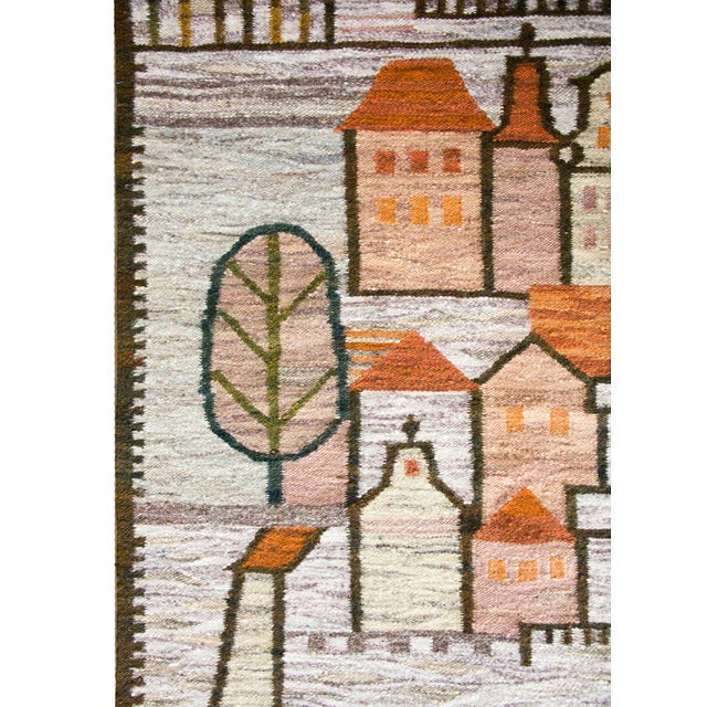 Mid 20th Century Mid-20th Century Polish Cepelia Rug For Sale - Image 5 of 14
