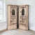 A pair of rustic Gothic Revival corner wine cabinets, hand crafted from solid oak and finished in a warm, natural tone...