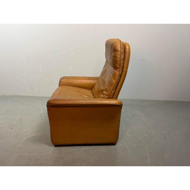 1970s Mid-Century Cognac Leather Model DS-50 Lounge Chair from De Sede, Switzerland, 1970s For Sale - Image 5 of 10