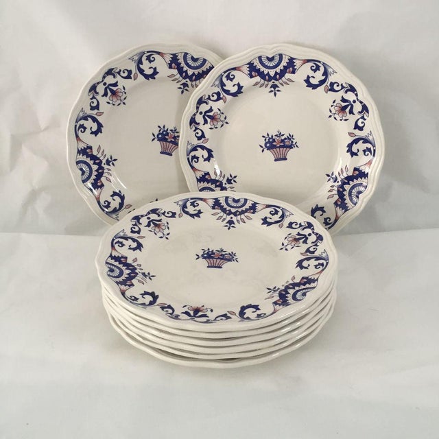Vintage Hand Painted French Dinner Plates Set of 8 Chairish