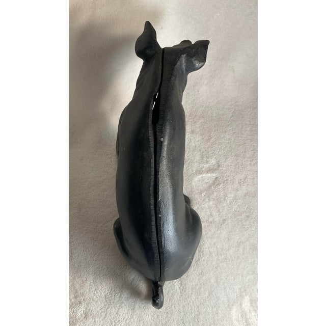 Large Vintage Antique 19th Century Black Cast Iron Piggy Bank Money Box Animal Sculpture- 1800s For Sale - Image 10 of 12