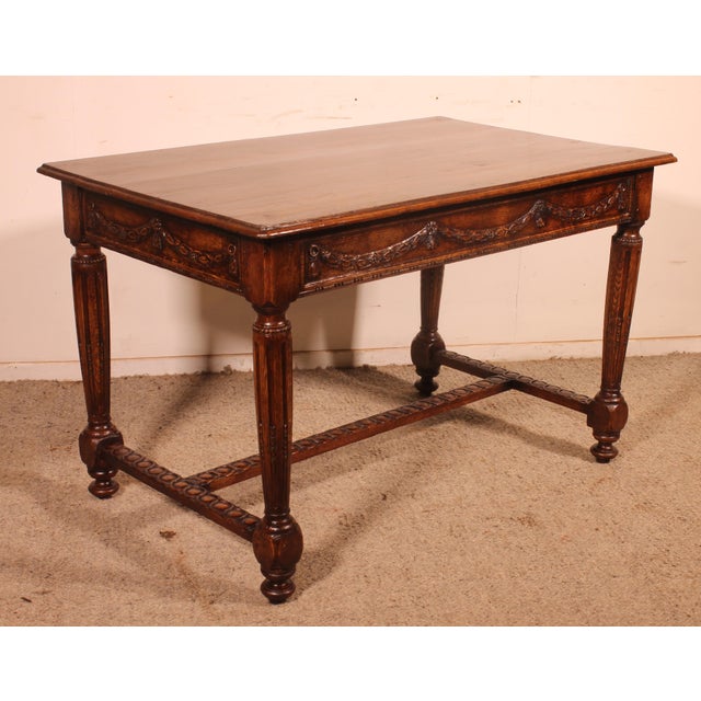 18th Century Antique Louis XVI Oak Desk, 1700s For Sale - Image 5 of 14