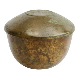 Vintage Korean Rice Bowl With Lid, Circa 1950s- Set of 2 Pieces For Sale
