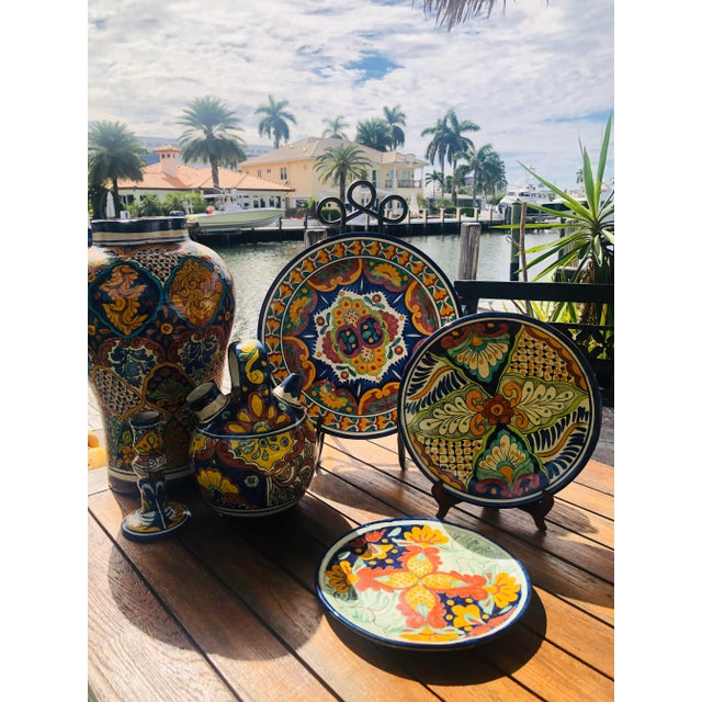 A rare Puebla “cántaro de baro” Large earthware pottery clay pitcher from Puebla Mexico circa mid century