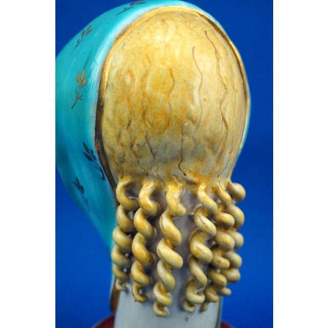 Majolica Ceramic Bust Sculpture of Madonna by Eugenio Pattarino, Italy, 1920s-1940s For Sale - Image 14 of 18