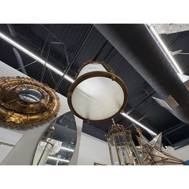 1940s French Louis XVI Style Bronze Lantern For Sale - Image 9 of 16