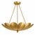 Gold Shell Pendant Chandelier Light, Modern Coastal Ceiling Fixture, Elegant Gold Decor for Living Room or Dining Area For Sale - Image 10 of 14