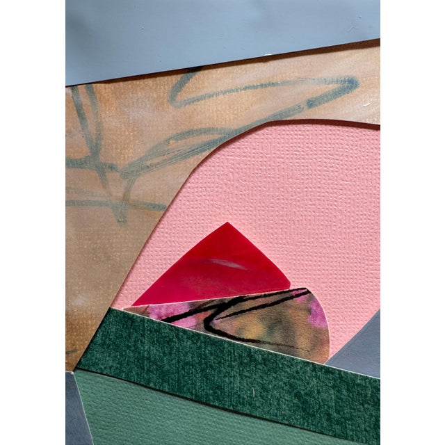 "Into the Sun 1" Original Mixed-Media Collage on Paper by Zac Woodiel For Sale In Little Rock - Image 6 of 9