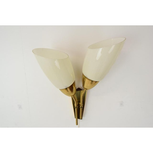 Metal Mid-Century Brass Wall Lamp from Kamenicky Senov, 1970s For Sale - Image 7 of 15