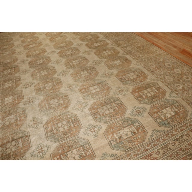 Brown Vintage Large Zabihi Collection Afghan Tribal Ersari Rug - 10'7" x 14'11" For Sale - Image 8 of 12