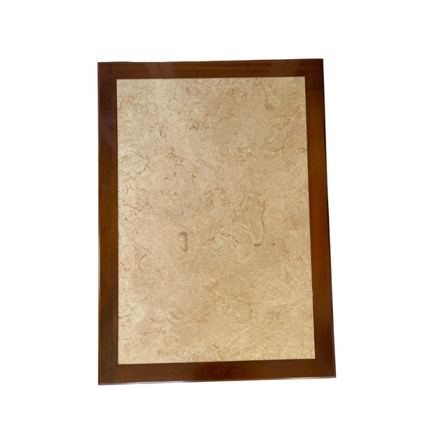 Mid-Century Modern Mid 20th Century Mersman Marble Top Walnut End Tables For Sale - Image 3 of 8