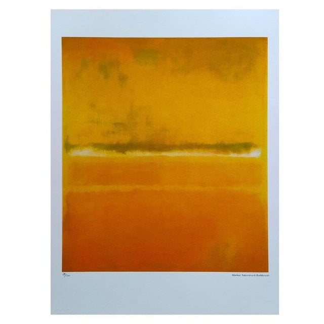 1980s Gorgeous Mark Rothko limited edition lithograph. Signature printed. Lithograph number 89 of 200 (the numbers are...