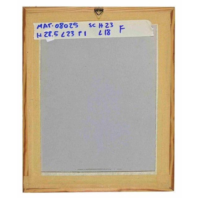 Painting on glass realized in the 1980s. Hans signed and framed. Very good condition. This piece is attributed to the...