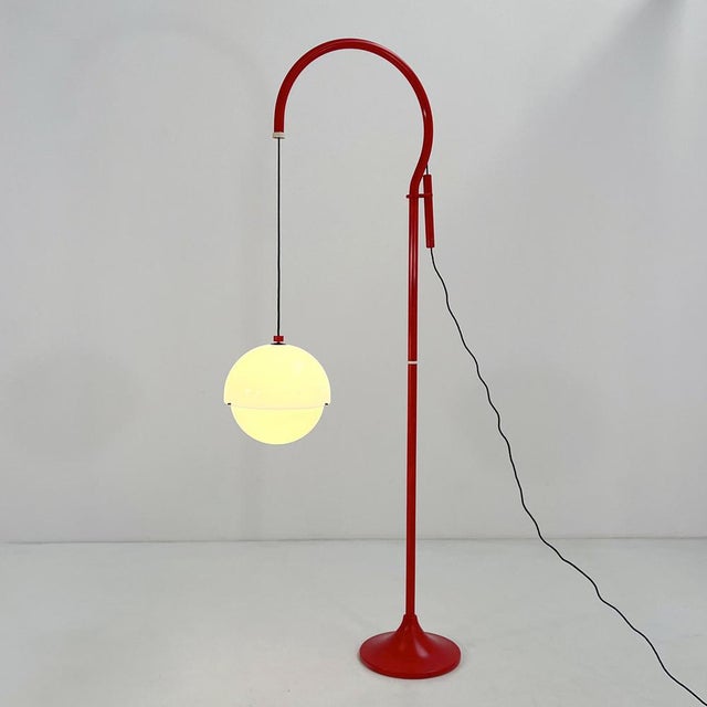Kartell Red Model 4055 Floor Lamp attributed to Luigi Bandini Buti for Kartell, 1960s For Sale - Image 4 of 12