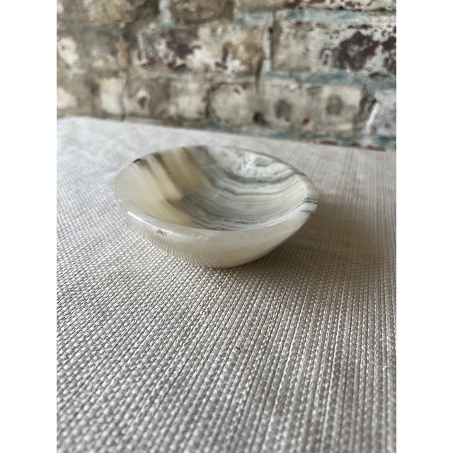 Contemporary Hand-Carved Onyx Trinket Dish For Sale - Image 3 of 3