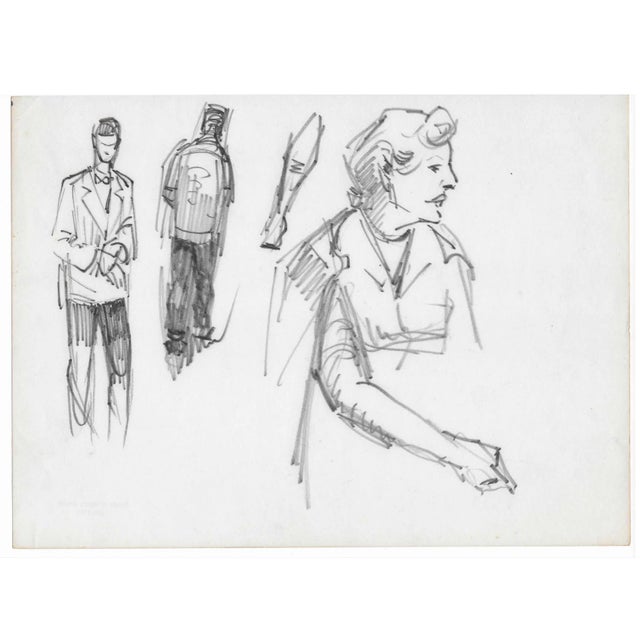 Multiple figures including a man in a dinner jacket / tuxedo by Gasser. Henry Gasser (1909-1981) spent most of his working...