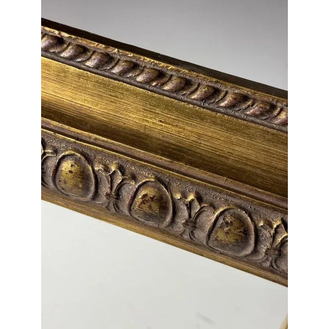 Vintage Gold-Colored Square Mirror For Sale - Image 5 of 16