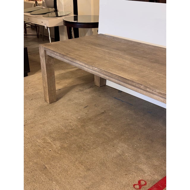 Restoration Hardware Nils Verhoeven for Restoration Hardware Drifted Reclaimed Oak Parsons Rectangular Dining Table For Sale - Image 4 of 10