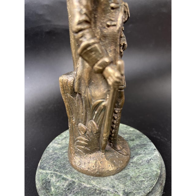 Louis XVi Revival Neoclassical French Bronze Figural Candelabrum on Marble Base, 1920s For Sale - Image 6 of 13