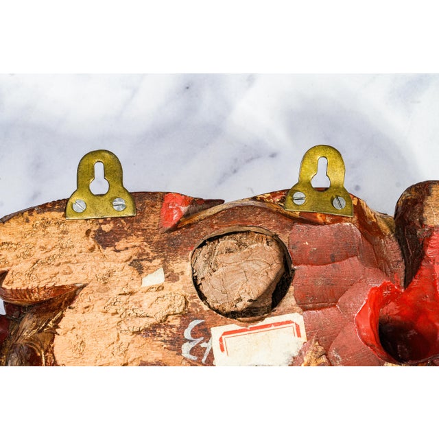 Hand Carved Antique Chinese Guardian Lion Wall Plaque Gilt Foo Dog Sculpture Asian Home Decor For Sale - Image 17 of 17