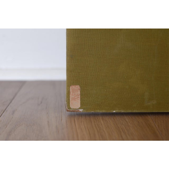 Japanese 18th Century Edo Period White Eagle Painting on Gold Paper For Sale - Image 17 of 17