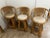 Vintage Coastal Style Wicker Rattan Swivel Stools. Set of Three, Circa 1980s For Sale - Image 4 of 6