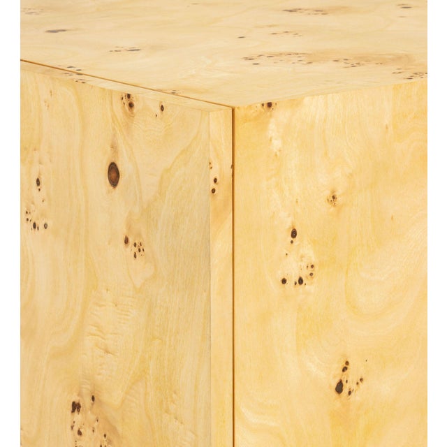 Contemporary Burl Poplar Cabinet For Sale - Image 4 of 8