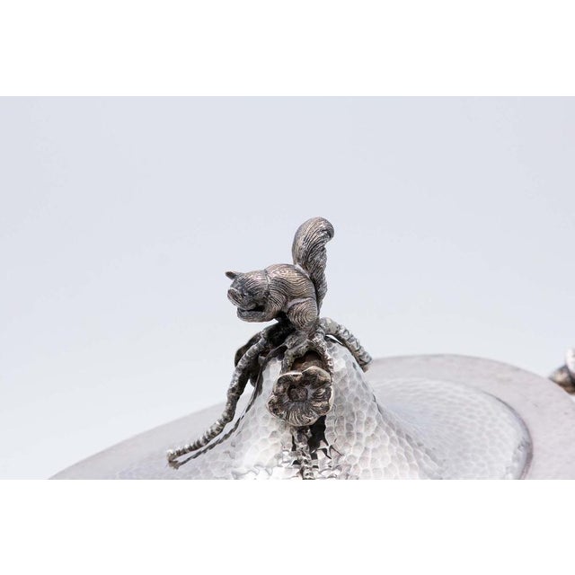 Hammered Silver Tureen with Tray For Sale - Image 4 of 6
