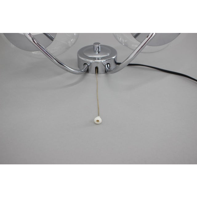 Glass Chrome and Glass Wall Lamp, Czechoslovakia, 1970s For Sale - Image 7 of 16