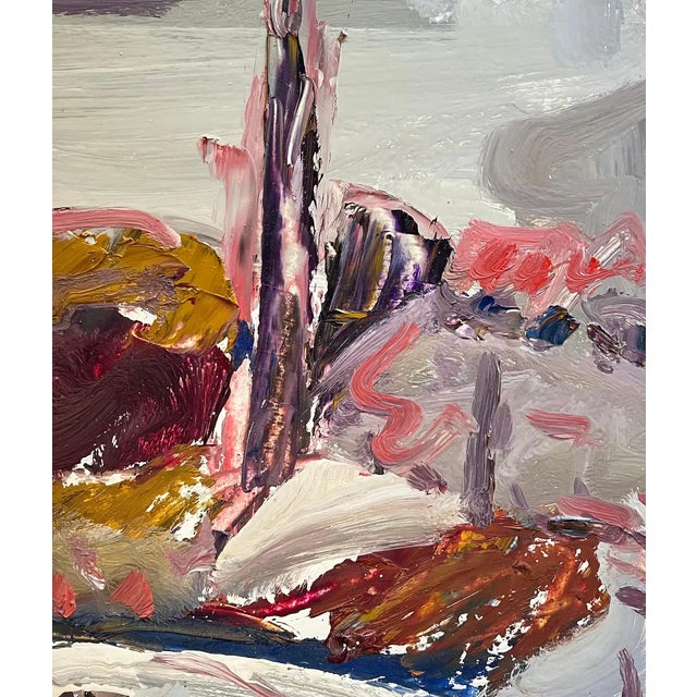Jean Krille, Landscape 126, Oil on Masonite For Sale - Image 6 of 11