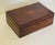 Splendid antique 19 th c century Victorian walnut box with lots of compartments and inlayed initials on top.