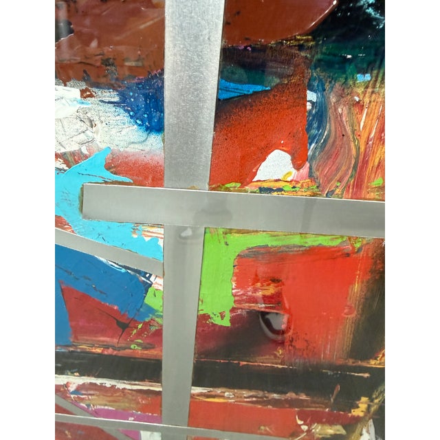 Silver Contemporary Abstract Mixed Media Original Artwork, Unsiged For Sale - Image 8 of 12