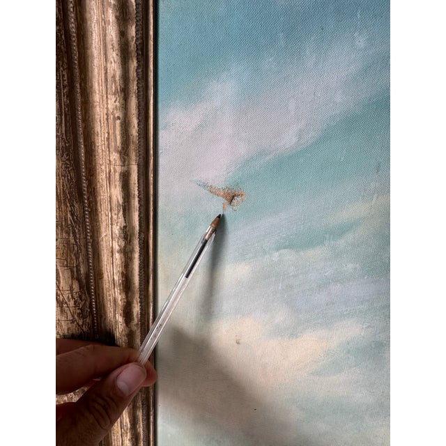 1937 Emilie Antoine Verpilleux (Belgian / British, 1888–1964) Oil Portrait on Canvas Painting– Ornate Gilt Frame For Sale - Image 11 of 12