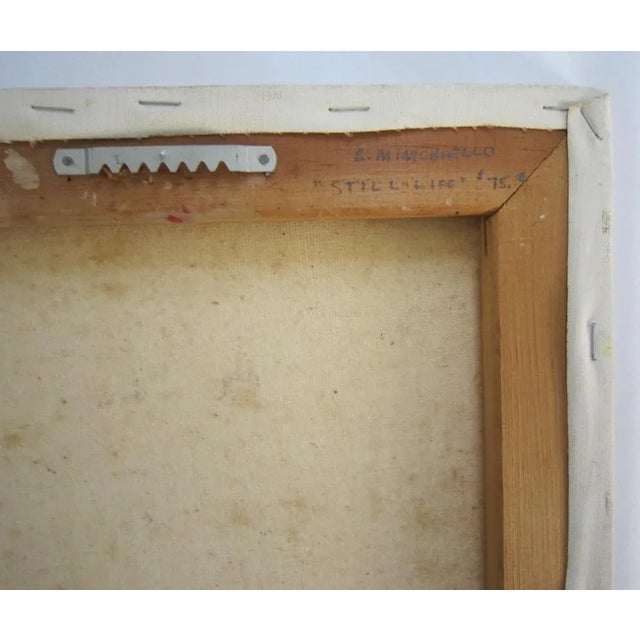 1970s Minimalist Still Life Painting, Signed "R. Minichiello" For Sale - Image 5 of 6
