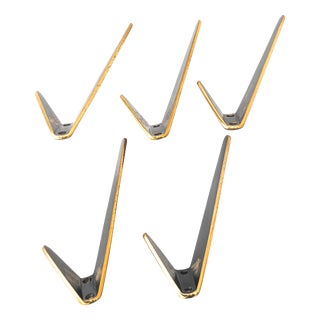 Vintage Asymetric Wall Hooks by Hertha Baller, Austria, 1950s, Set of 5 For Sale