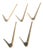 Vintage Asymetric Wall Hooks by Hertha Baller, Austria, 1950s, Set of 5 For Sale
