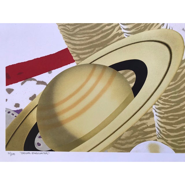 1980s Original Vintage Lithograph by Michael Knigin, "Casual Encounter", #10/300, Signed, 1980 For Sale - Image 5 of 9