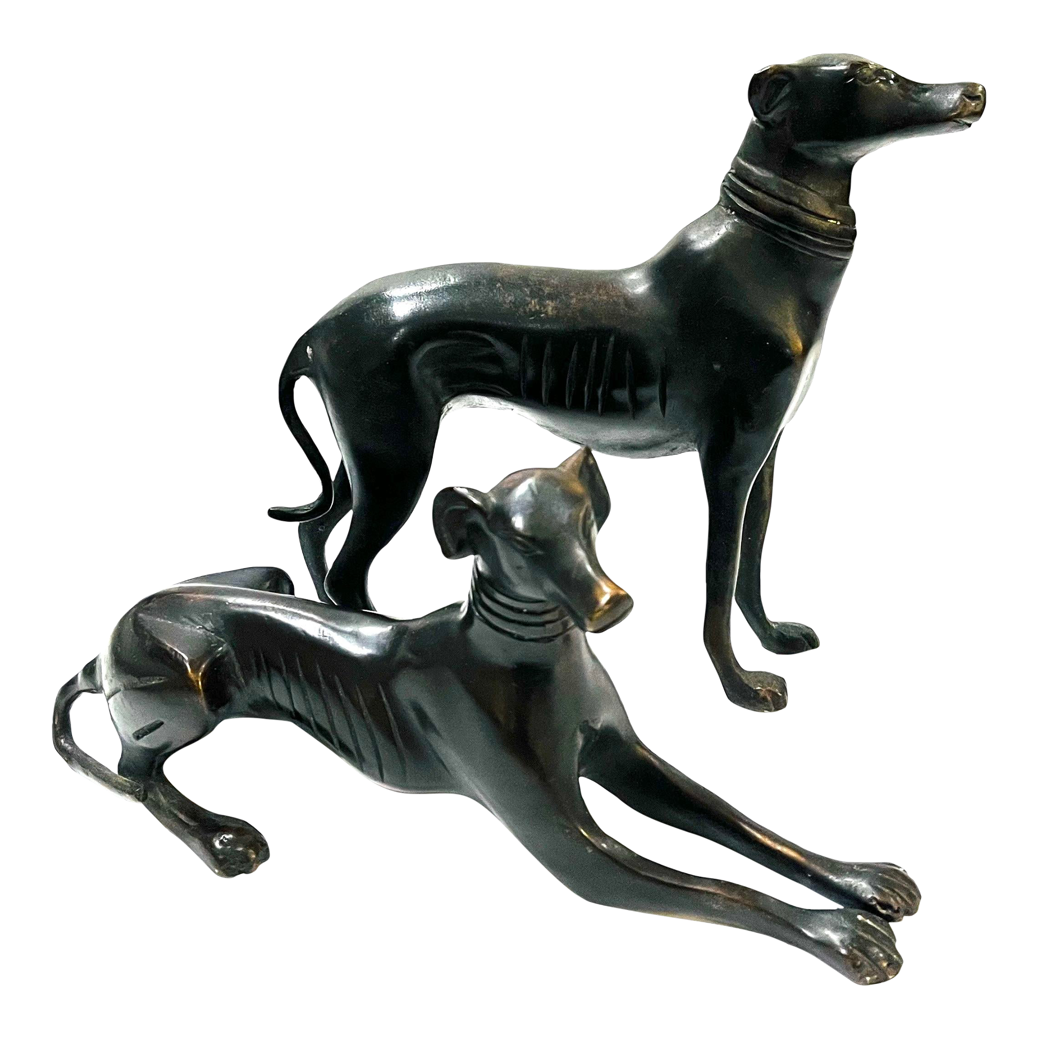 AB Tools Greyhound Whippet Hond Gietijzeren Standbeeld Figuur Trofee Open Haard Ornament