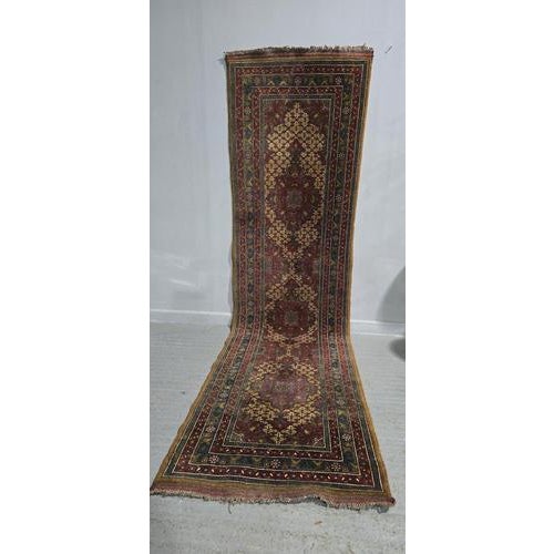 Blue Tribal Runner Rug in Wool For Sale - Image 8 of 8