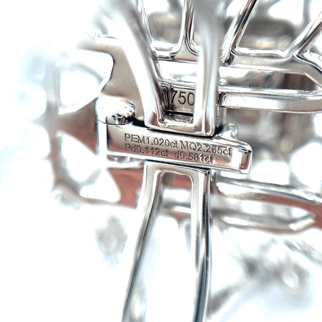 18k White Gold Fancy Pink Diamond Cocktail Ring, Size 6.75 For Sale - Image 11 of 12