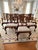 Set of 8 Antique Chippendale Chairs With Fortuny Upholstery For Sale - Image 11 of 16