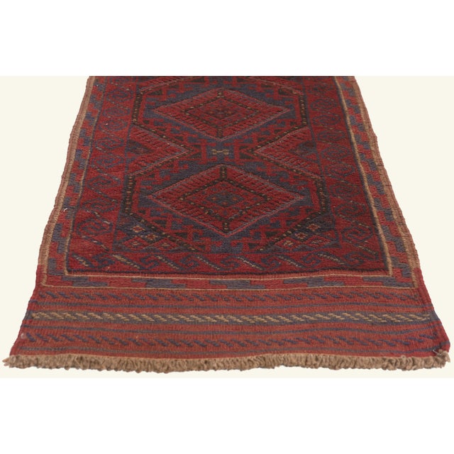 Antique Afghani Baluch Rug, 02'01 X 07'10 For Sale - Image 4 of 10