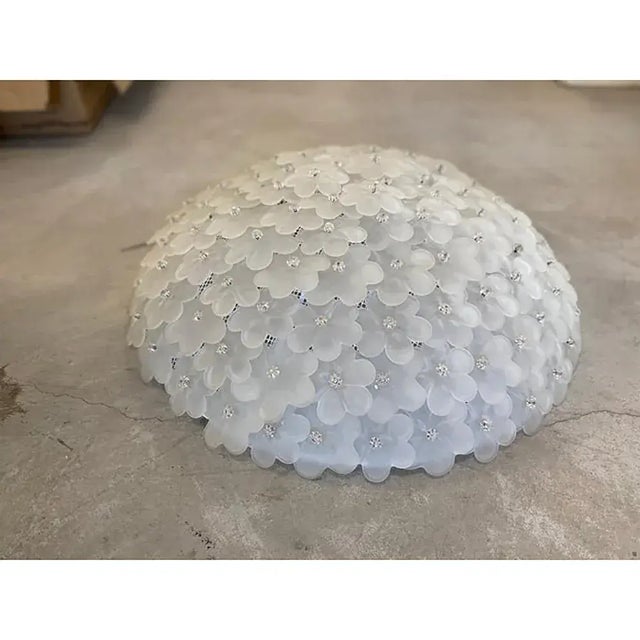Contemporary Sanded-Flowers Murano Glass Flush Mount by Simoeng For Sale - Image 3 of 8