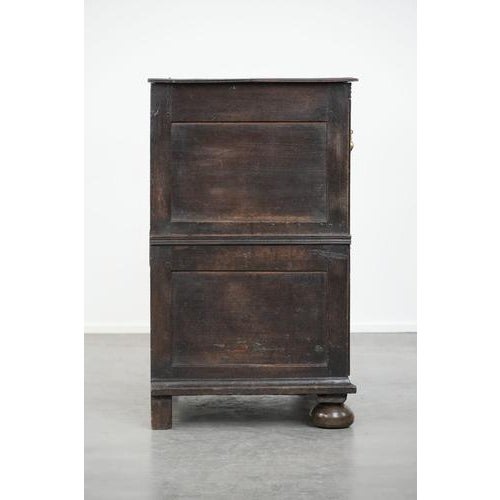 Antique English Two-Door Cabinet, 1700s For Sale - Image 4 of 12