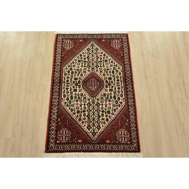 Tribal Abadeh Rug 2’3” X 3’5” Ivory Wool Vintage Tribal Hand-Knotted Carpet For Sale - Image 3 of 9