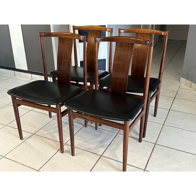 1960s Vintage Danish Rosewood Chairs by Henning Sorensen, 1960s, Set of 4 For Sale - Image 5 of 18