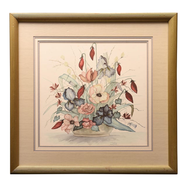 1970s Floral Harmony, Framed For Sale