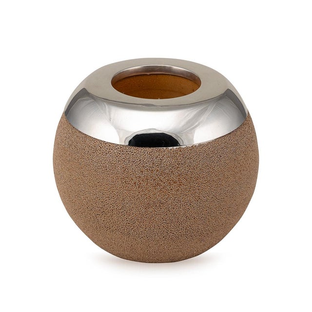 20th Century English Silver-Mounted Ceramic Match Striker from Royal Doulton, 1910s For Sale - Image 12 of 12